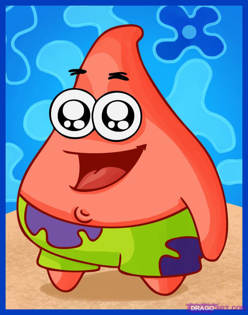 Drawing chibi patrick star, Added by Dawn, October 3:14:02 pm
