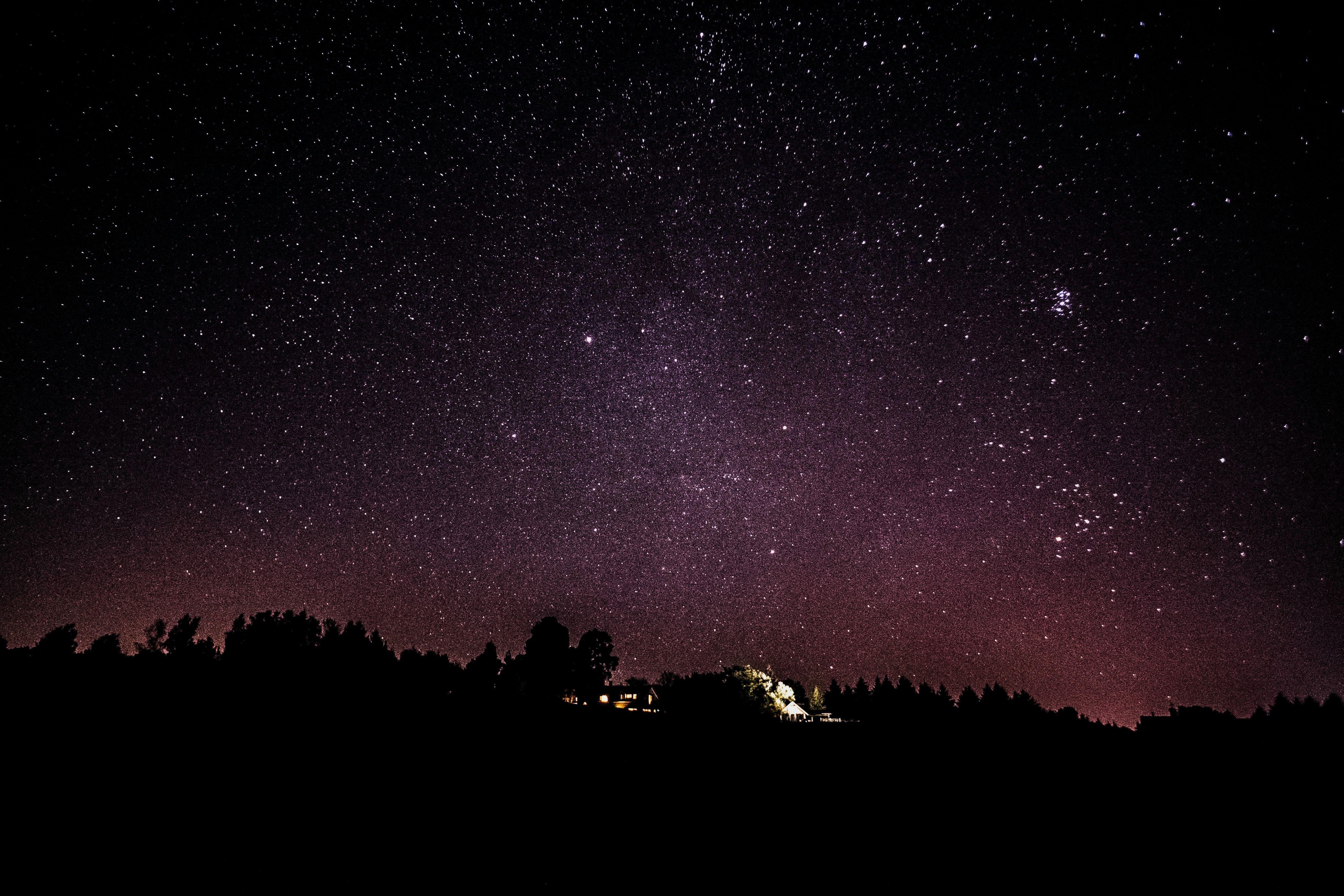 Starry night, Starry sky, Night, Stars HD wallpaper