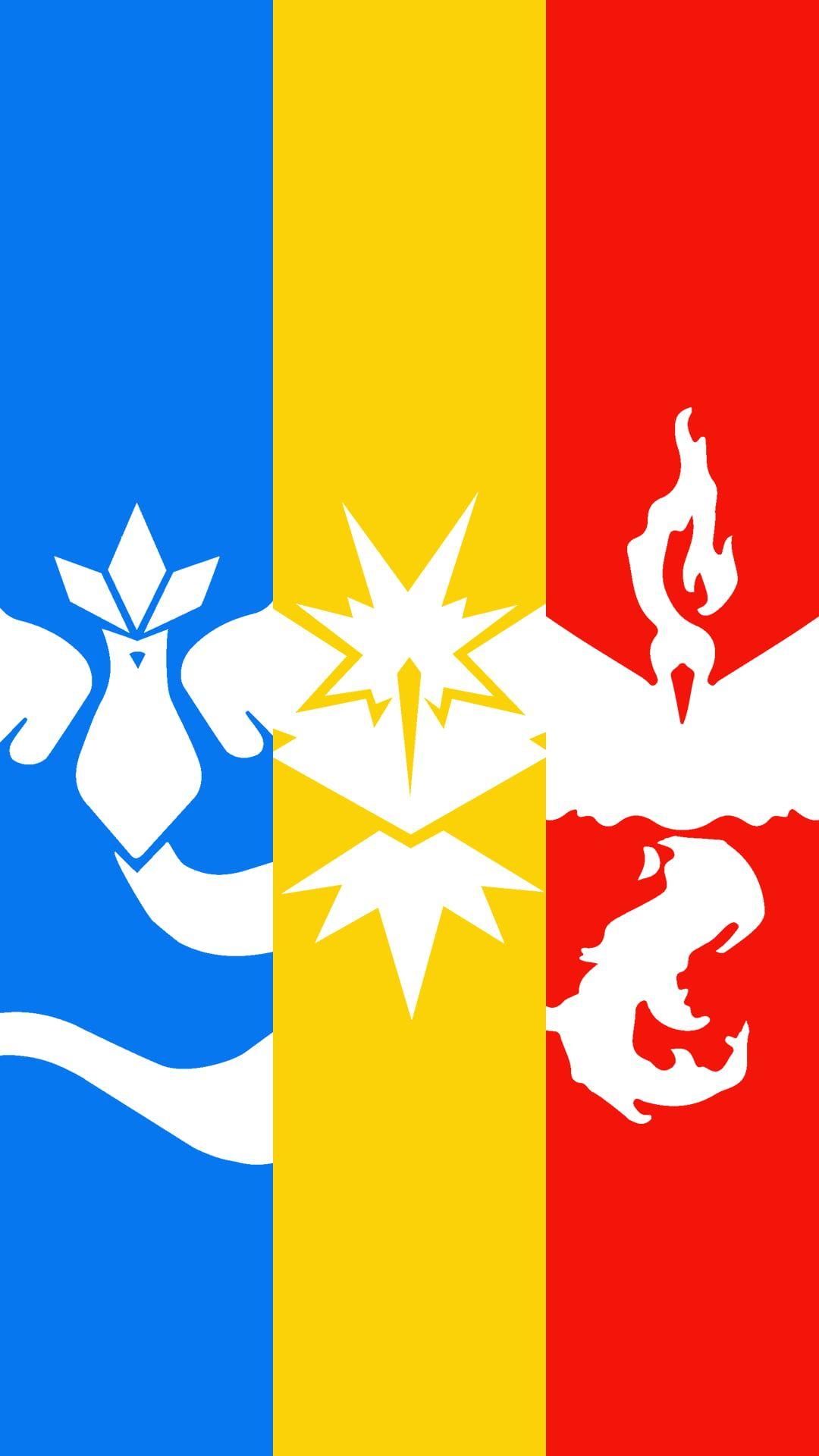 Pokemon Go Team logo wallpaper, Pokemon Go, Zapdos, Articuno