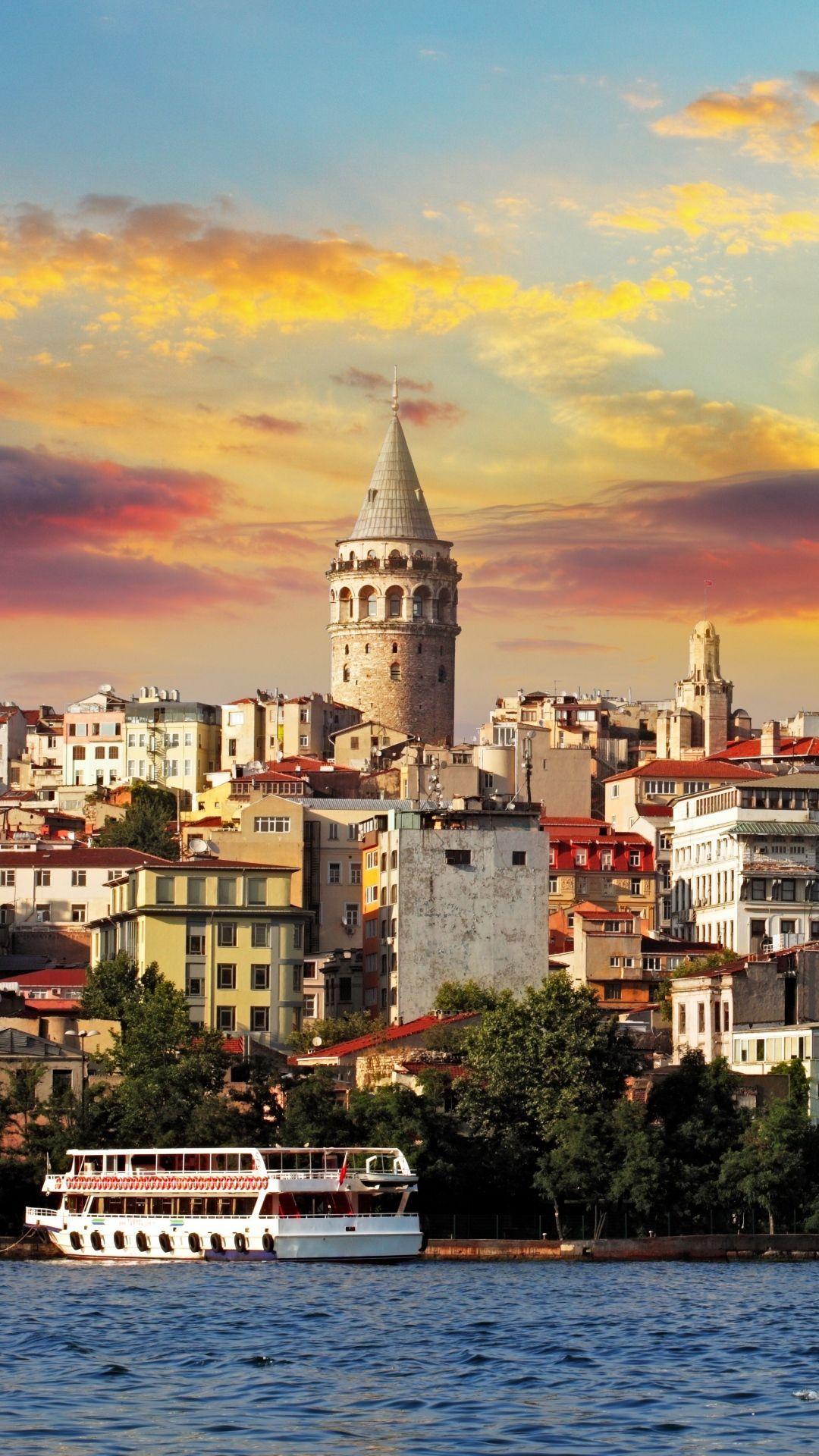 Istanbul Turkey Sea Buildings #iPhone #wallpaper. iPhone 6
