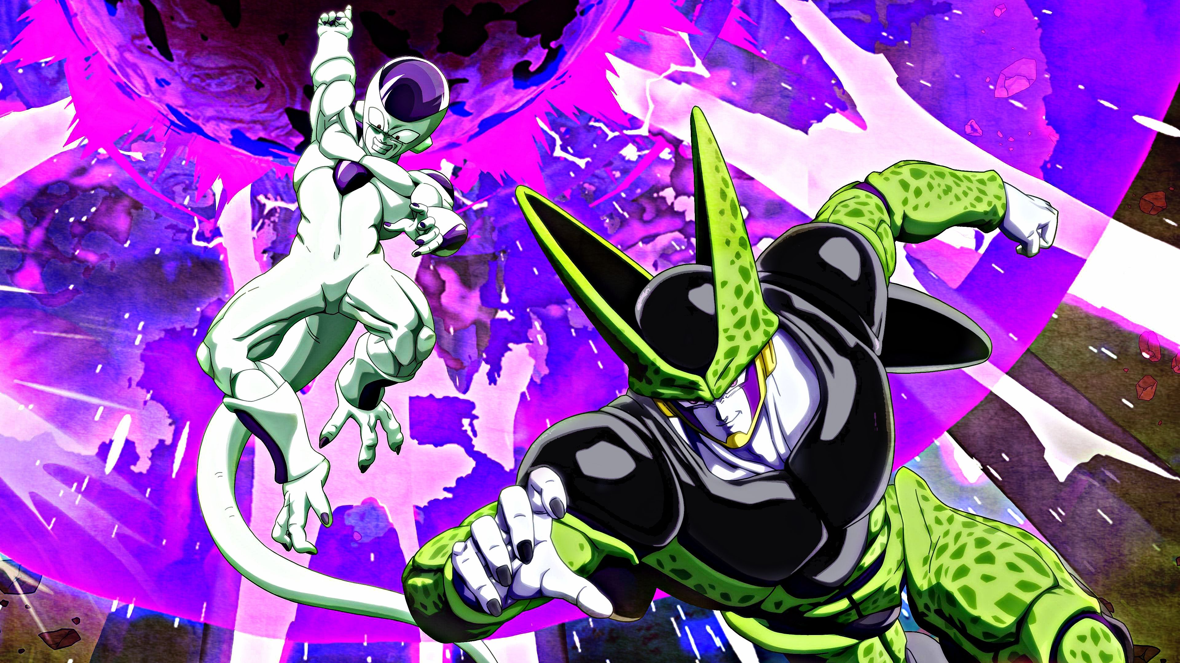 Frieza and Perfect Cell 4k Wallpaper
