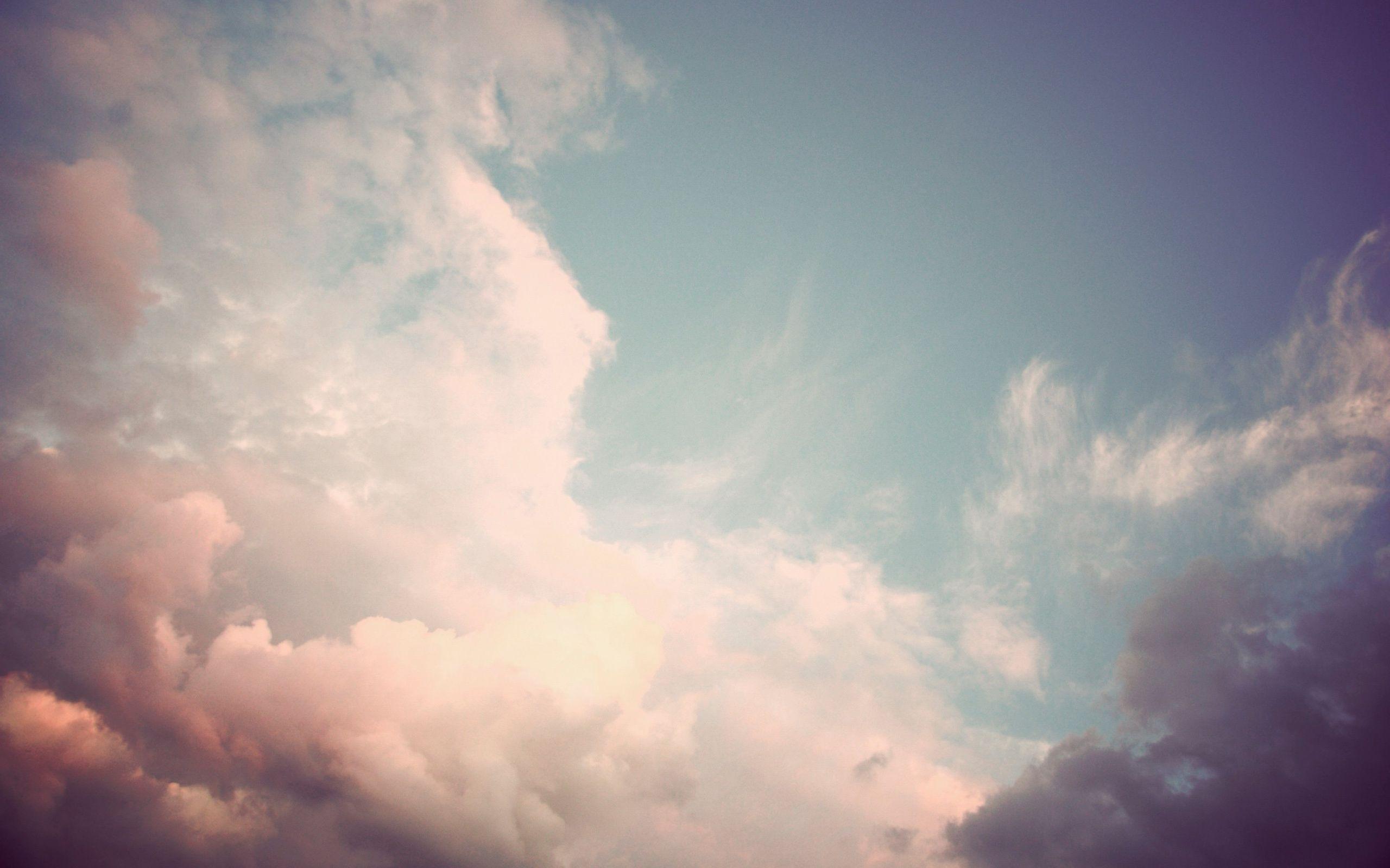 Pastel Sky Clouds Desktop Wallpaper