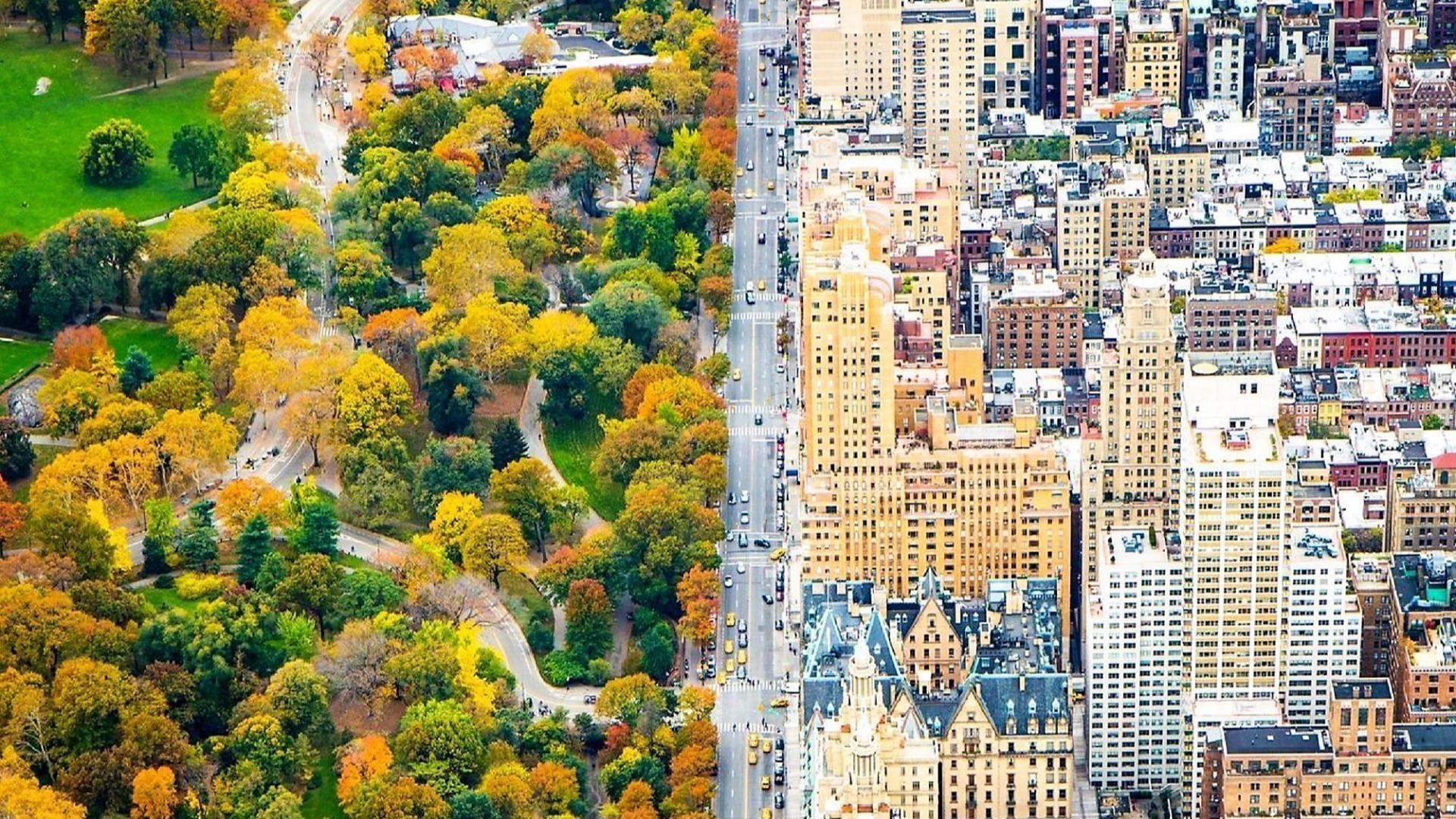 New York And Central Park Aerial View Wallpaper. Wallpaper Studio