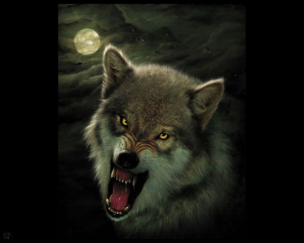 Angry Moon Wolf wallpaper from Werewolf wallpaper