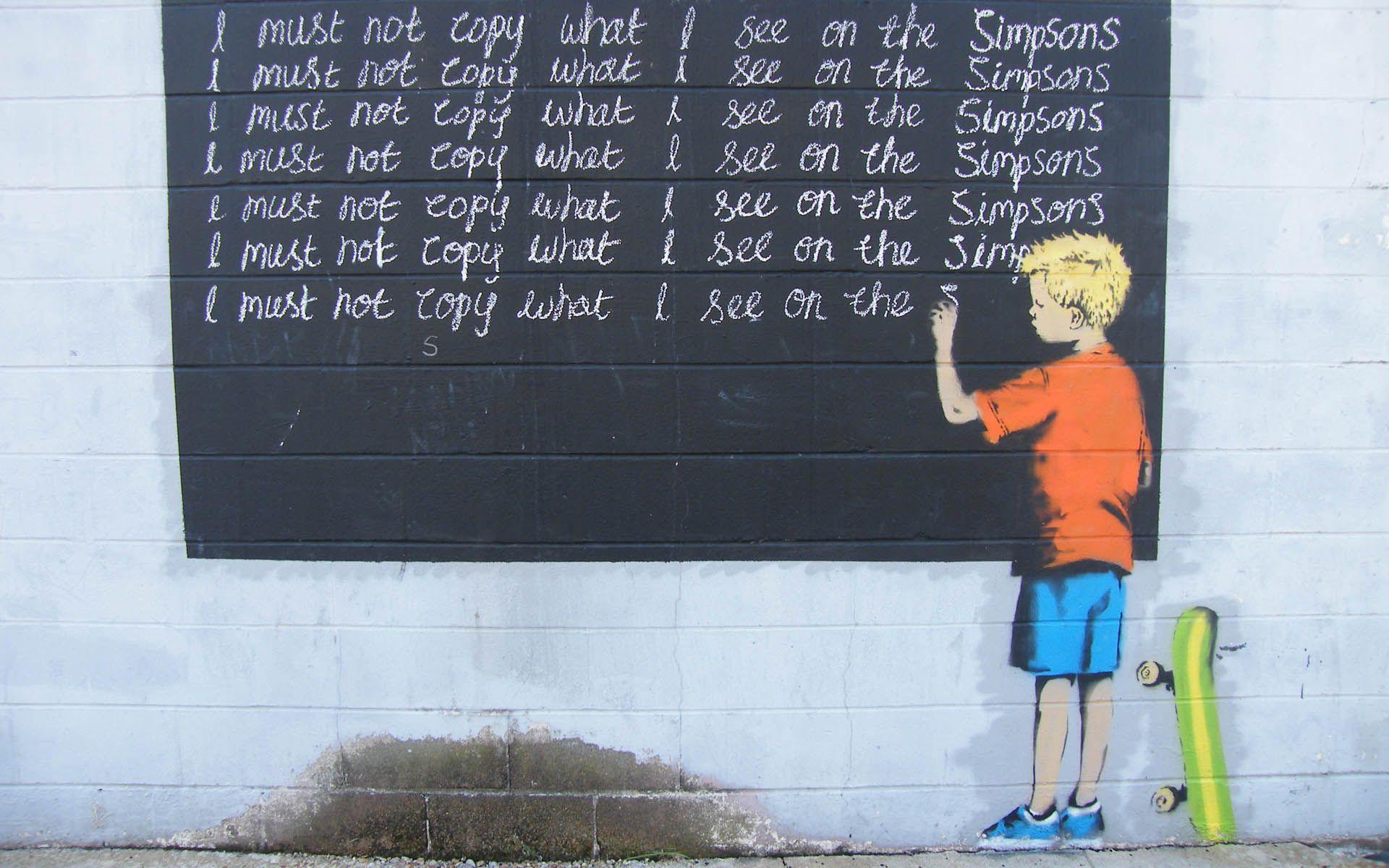 Banksy, Simpsons. Art. Banksy, Banksy art and Wallpaper