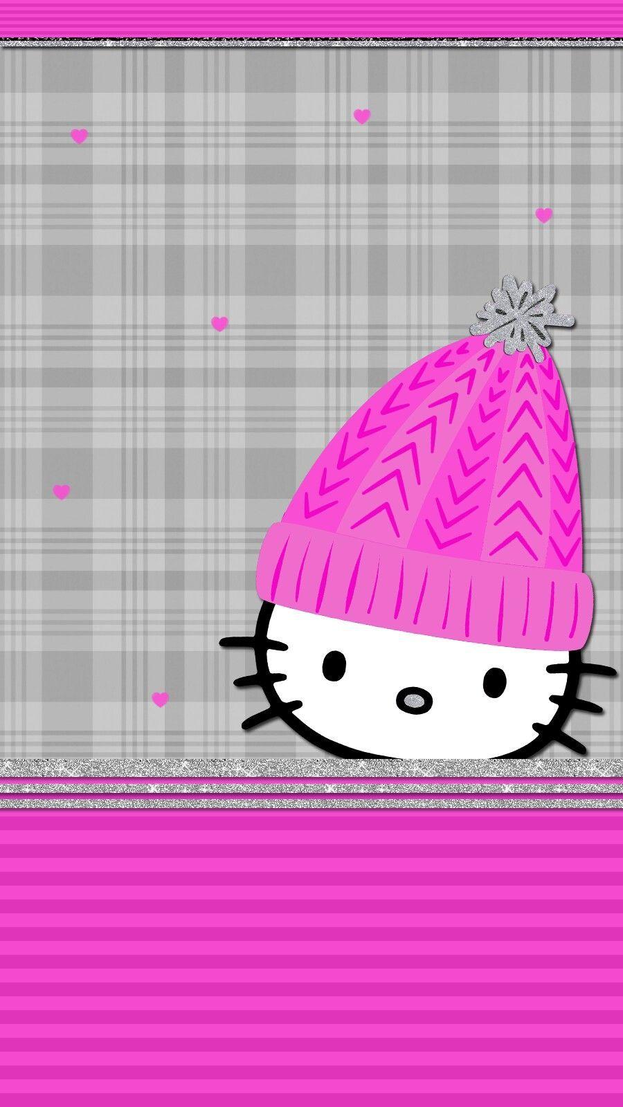 pink #christmas #wallpaper #iphone #android #hello_kitty. Navidad