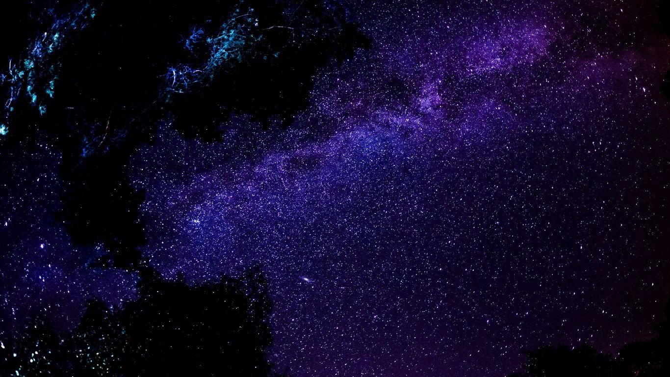 Download wallpaper 1366x768 milky way, stars, night, sky, space