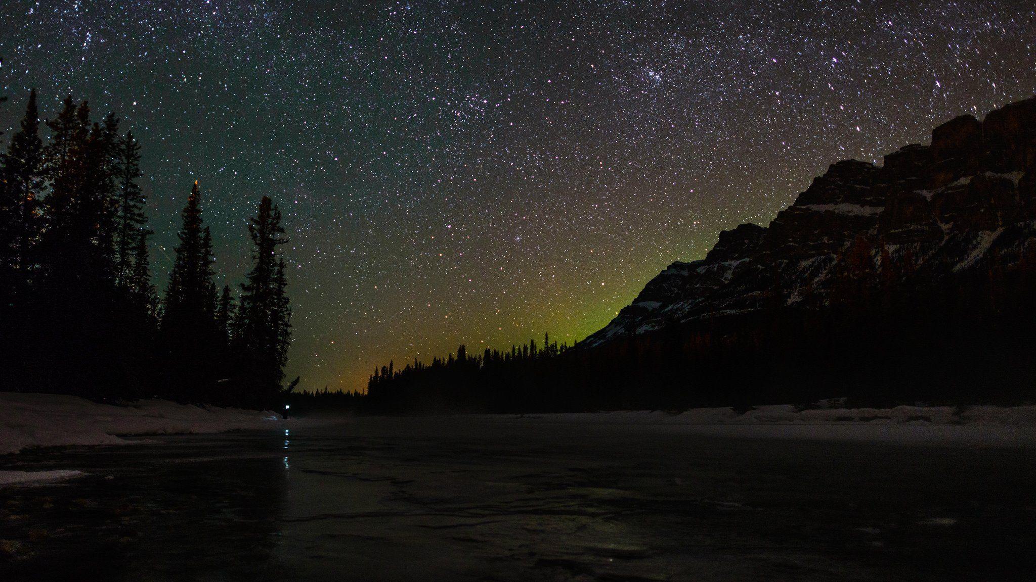 Alaska aurora aurora borealis northern lights Nature sky landscape