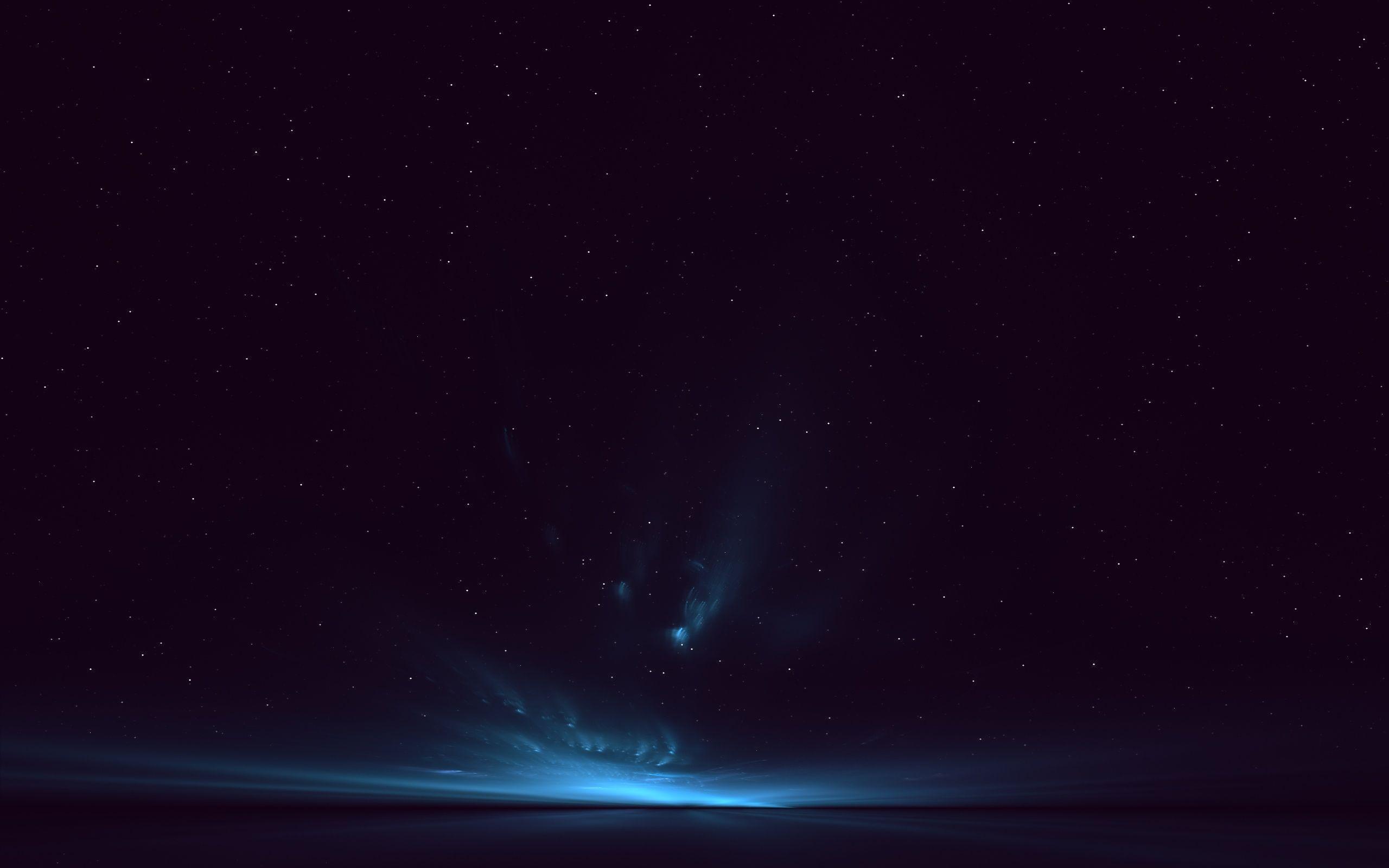 Blue Aurora Borealis Star Gazing Free Wallpaper HD