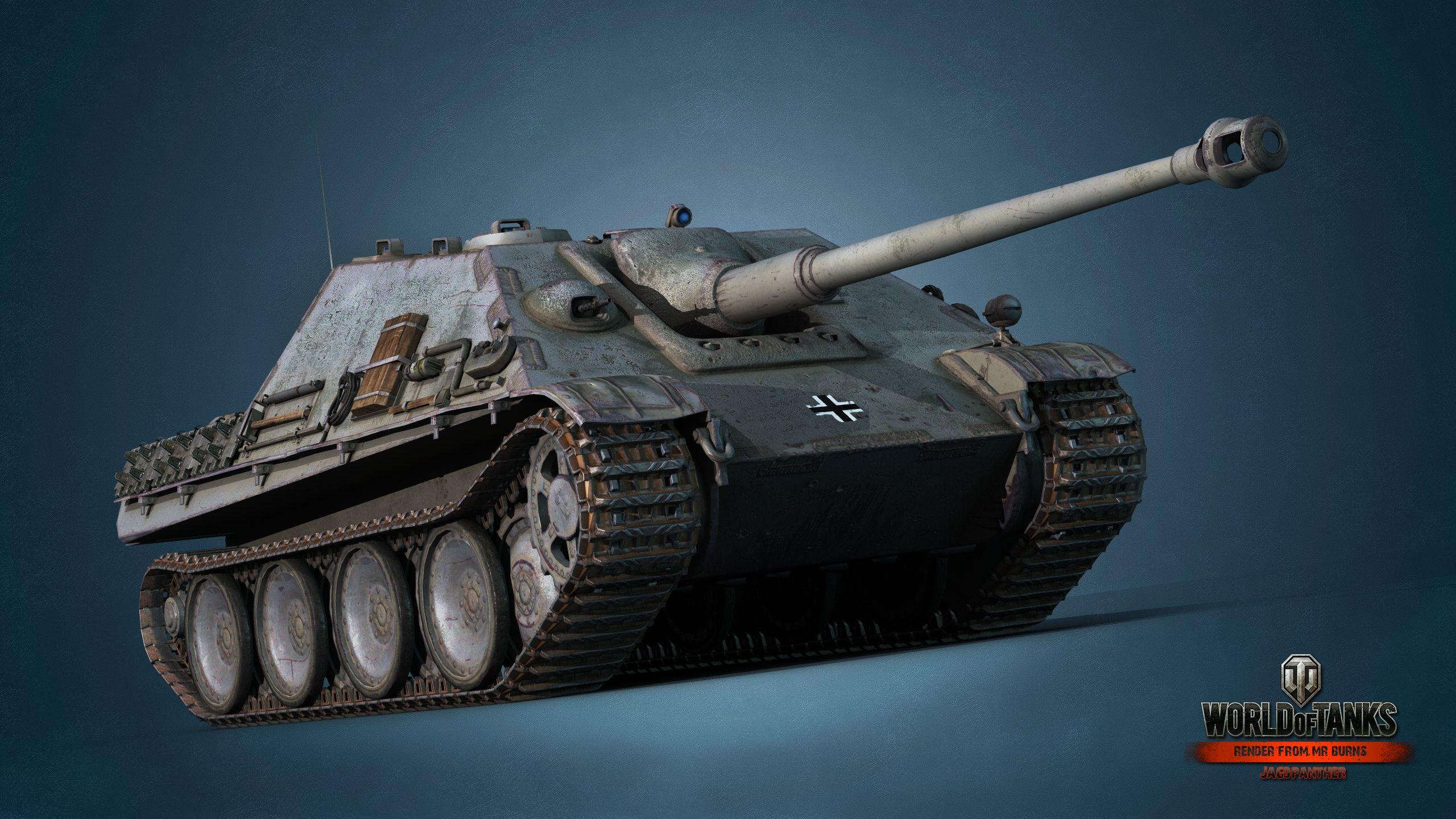 Photos WOT Self Propelled Gun Jagdpanther 3D Graphics 2560x1440
