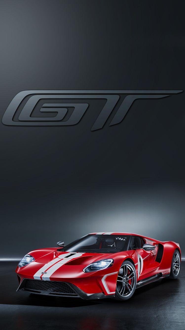 Universal Phone Wallpaper/ Background Red Ford GT Super