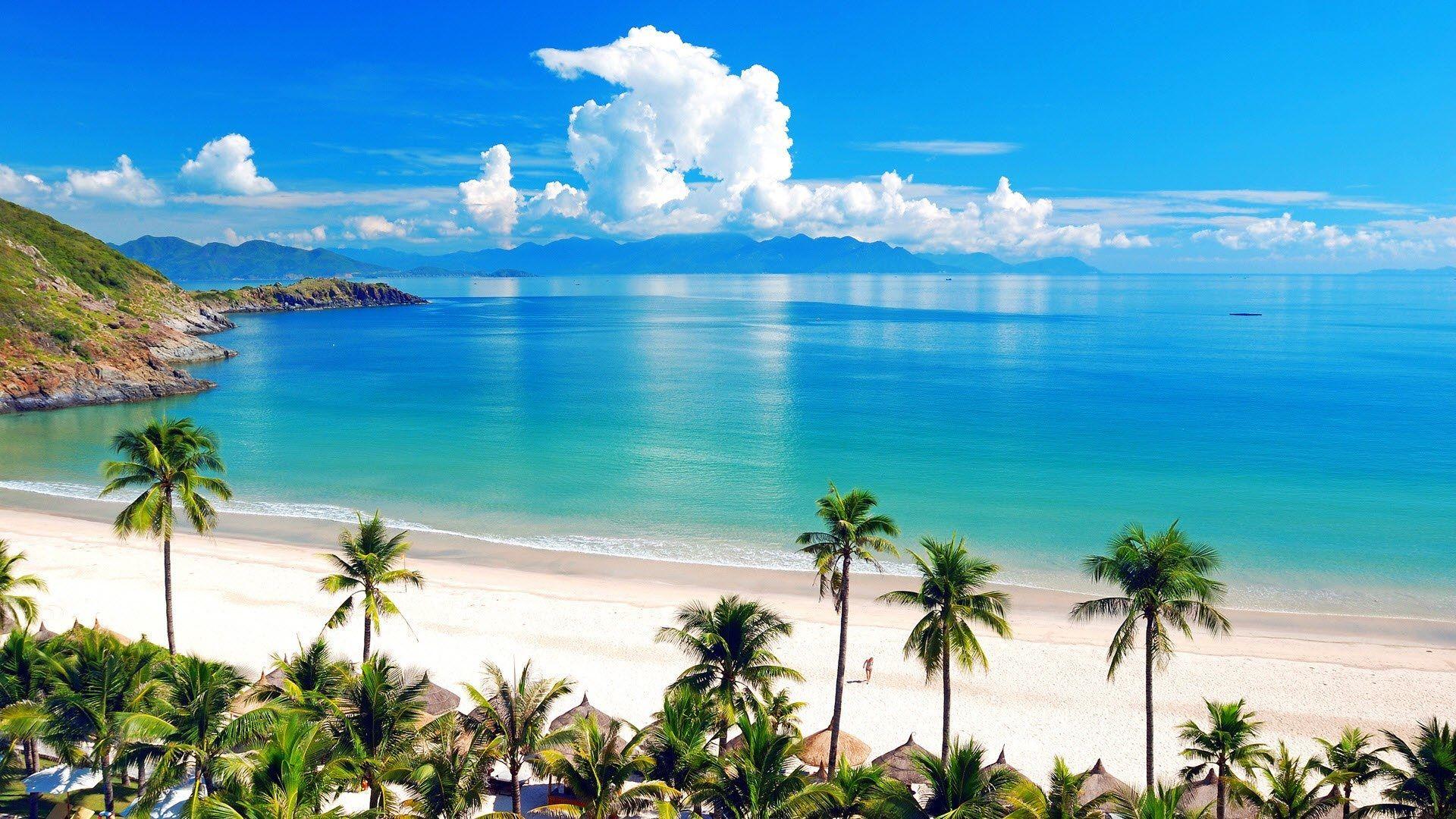 Wonderful, Tropical, Beach, High, Definition, Desktop, Background