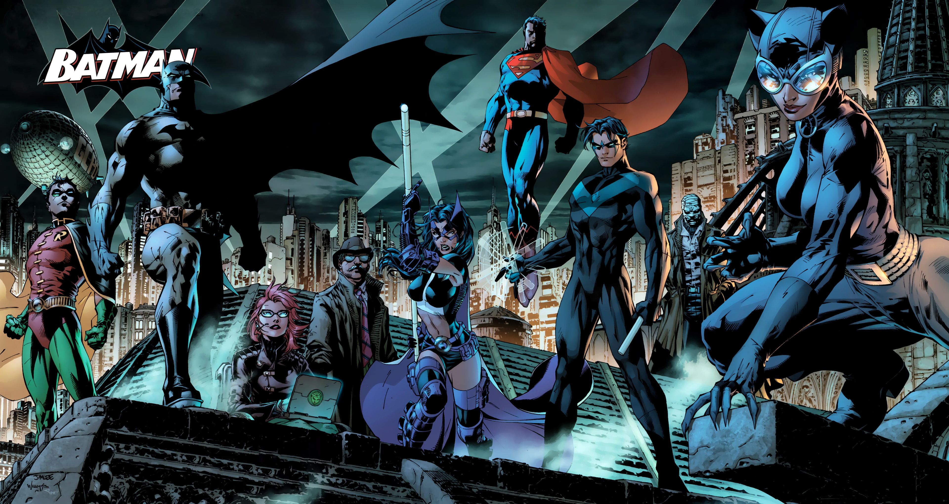 Batman, DC Comics, Nightwing, Jim Lee, Barbara Gordon wallpaper