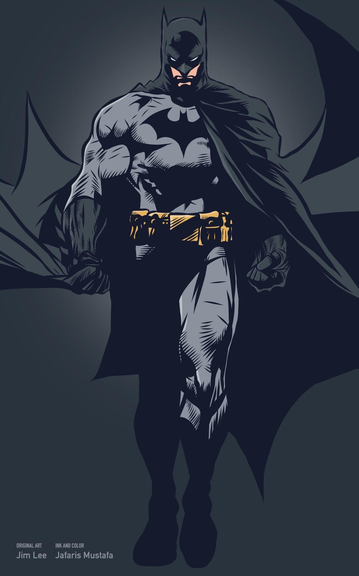 baung: “ Batman (Original art by Jim Lee) made from Adobe Ideas