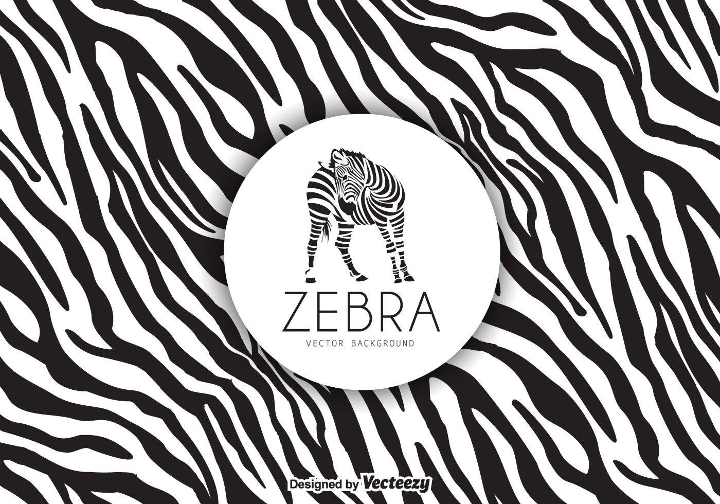 Zebra Print Background Vector Free Vector Art, Stock