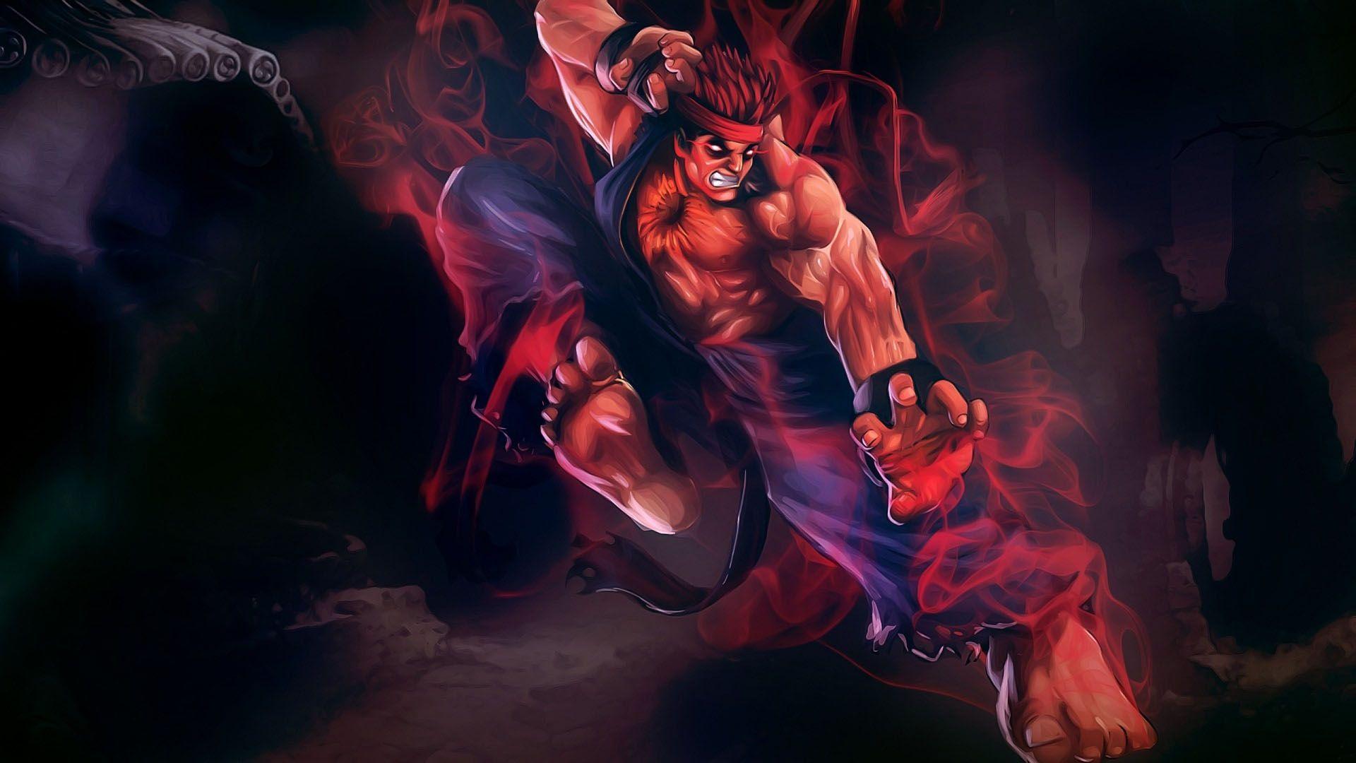 Evil Ryu fire black dark badass HD phone wallpaper  Peakpx