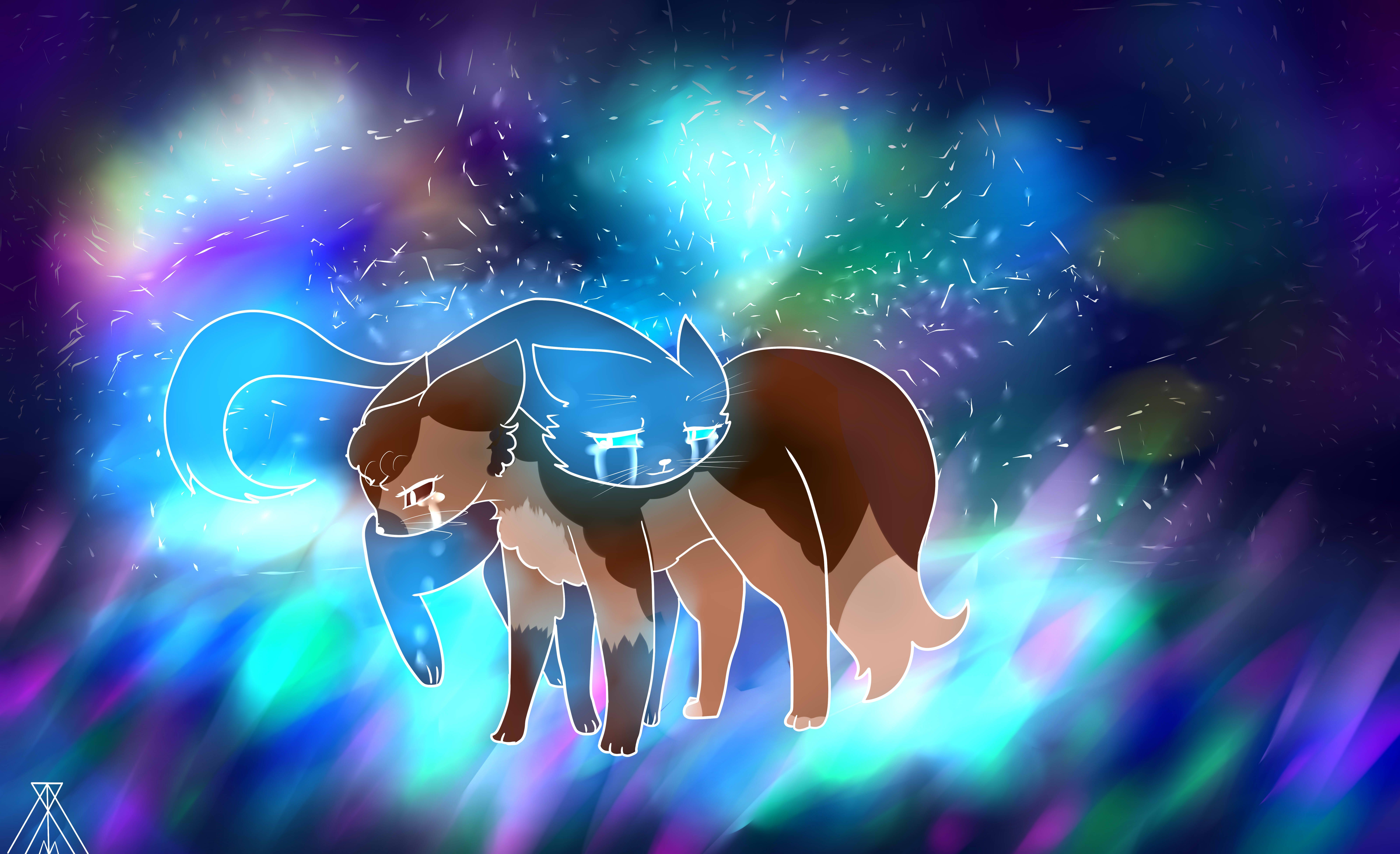 Neon Warrior Cats Wallpaper Bluestar Wallpaper and Background