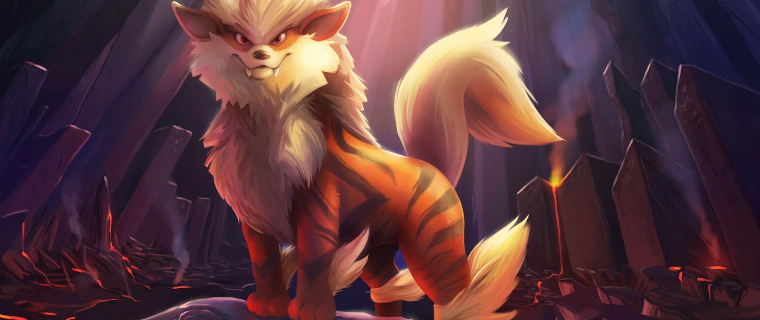 Arcanine Pokemon 2560x1080 Resolution HD 4k Wallpaper