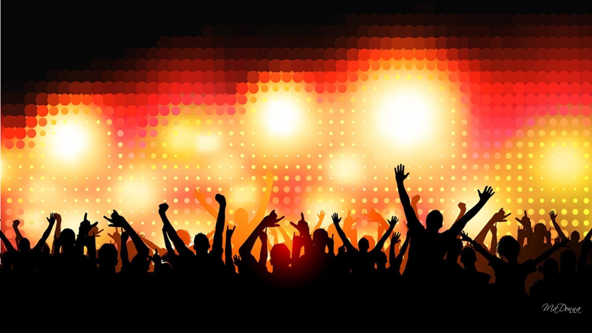 Party Wallpaper. Party background, Music party, Silhouette vector