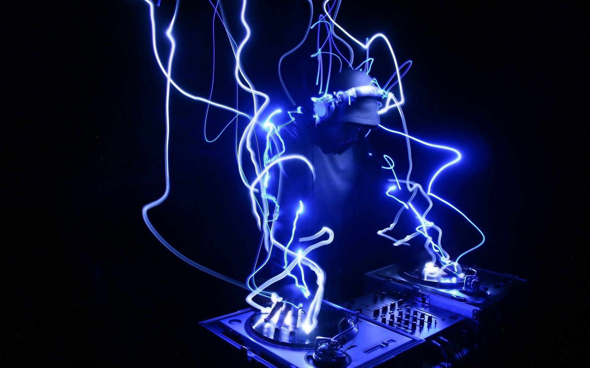 DJ Neon Lights 1920×1200. Paint Art HD Wallpaper