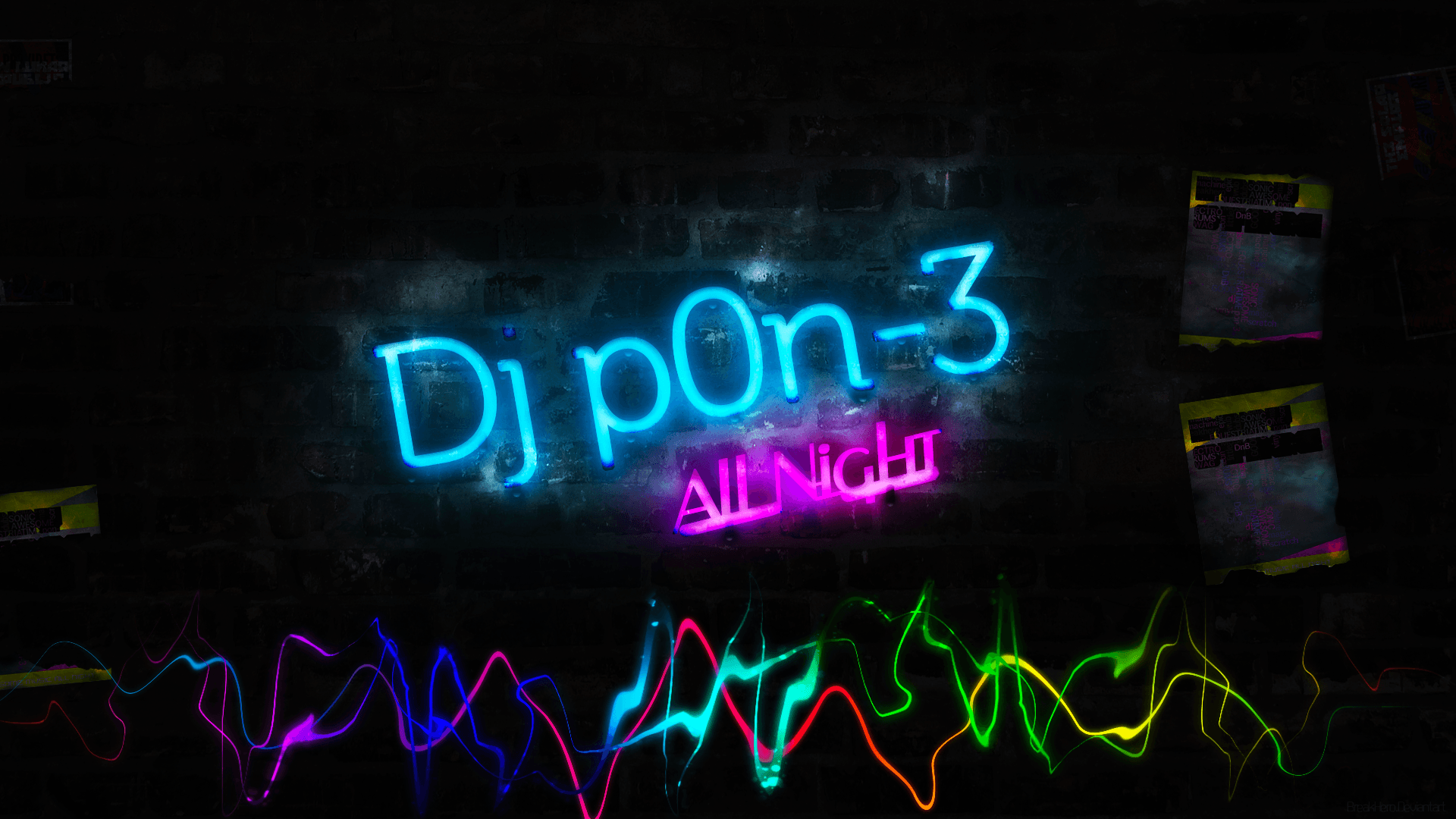 Dj PON 3 Neon Club Wallpaper By BreakHero. My Little Wallpaper