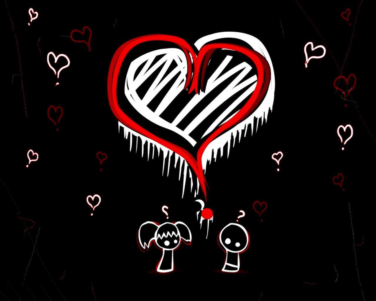 Cute Cartoon Dark Pozadia Org Image Emo Style 180559 Wallpaper