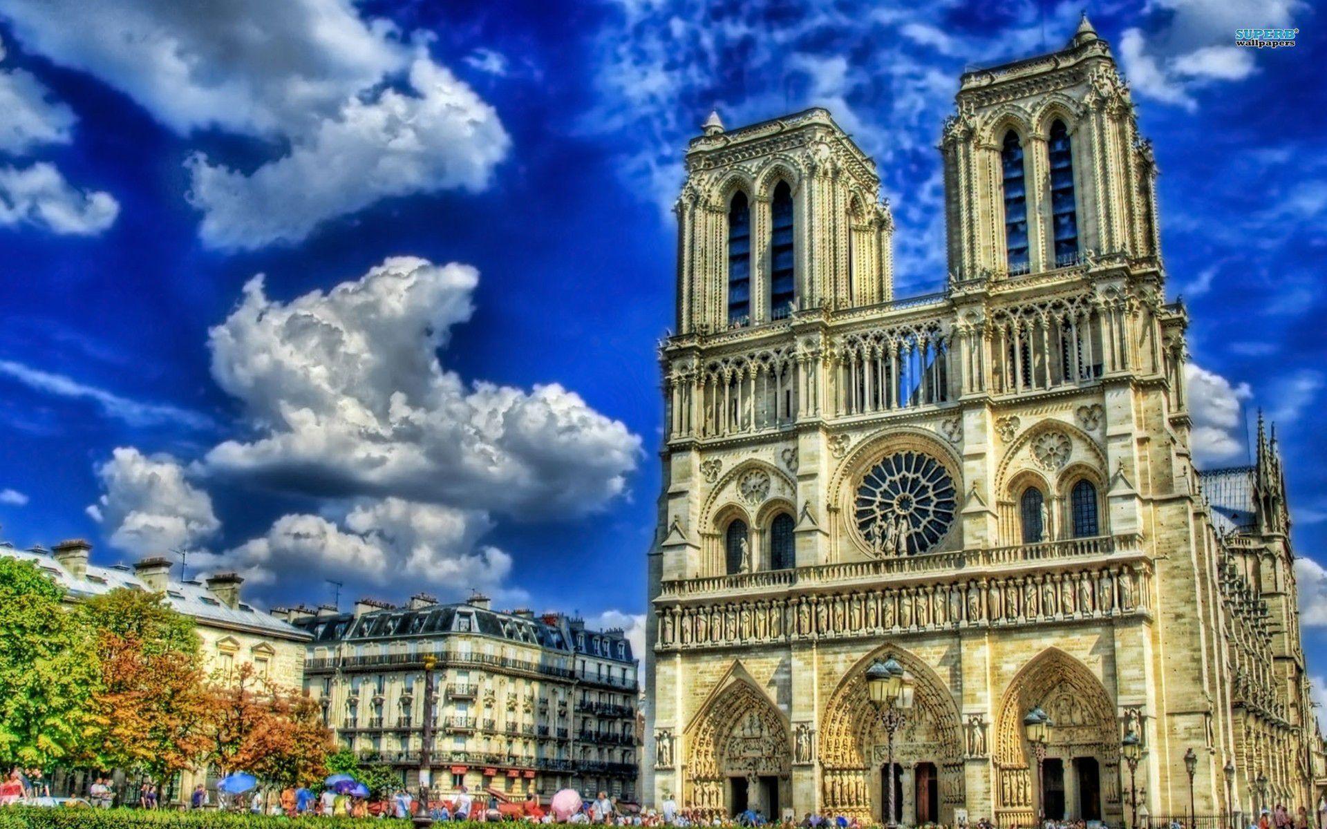 Travel & World Notre Dame at Sunrise Paris wallpaper Desktop