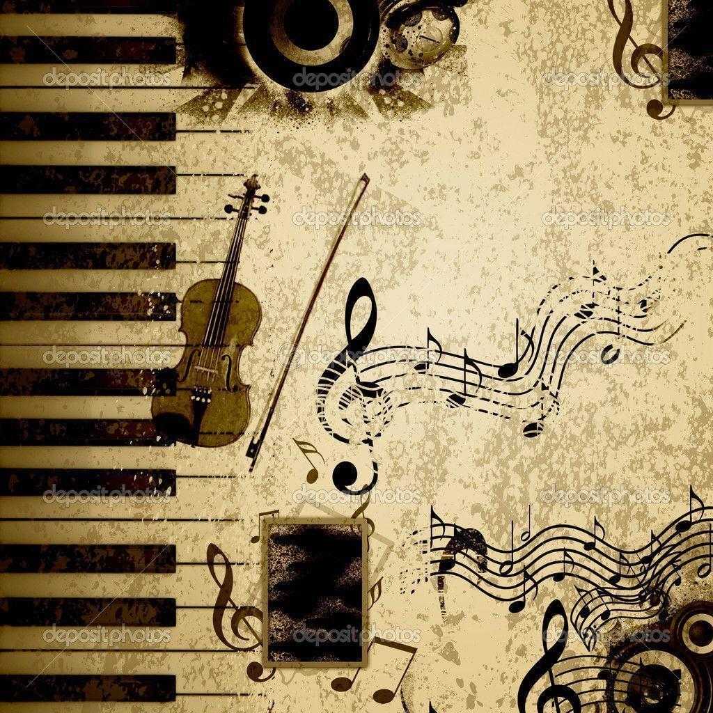 Widescreen Of Music Notes Background Wallpaper Computer Mobile
