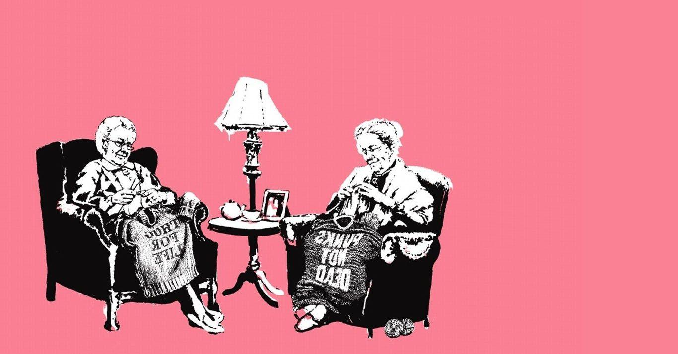 Banksy Artwork Old People Wallpaper HD / Desktop and Mobile Background