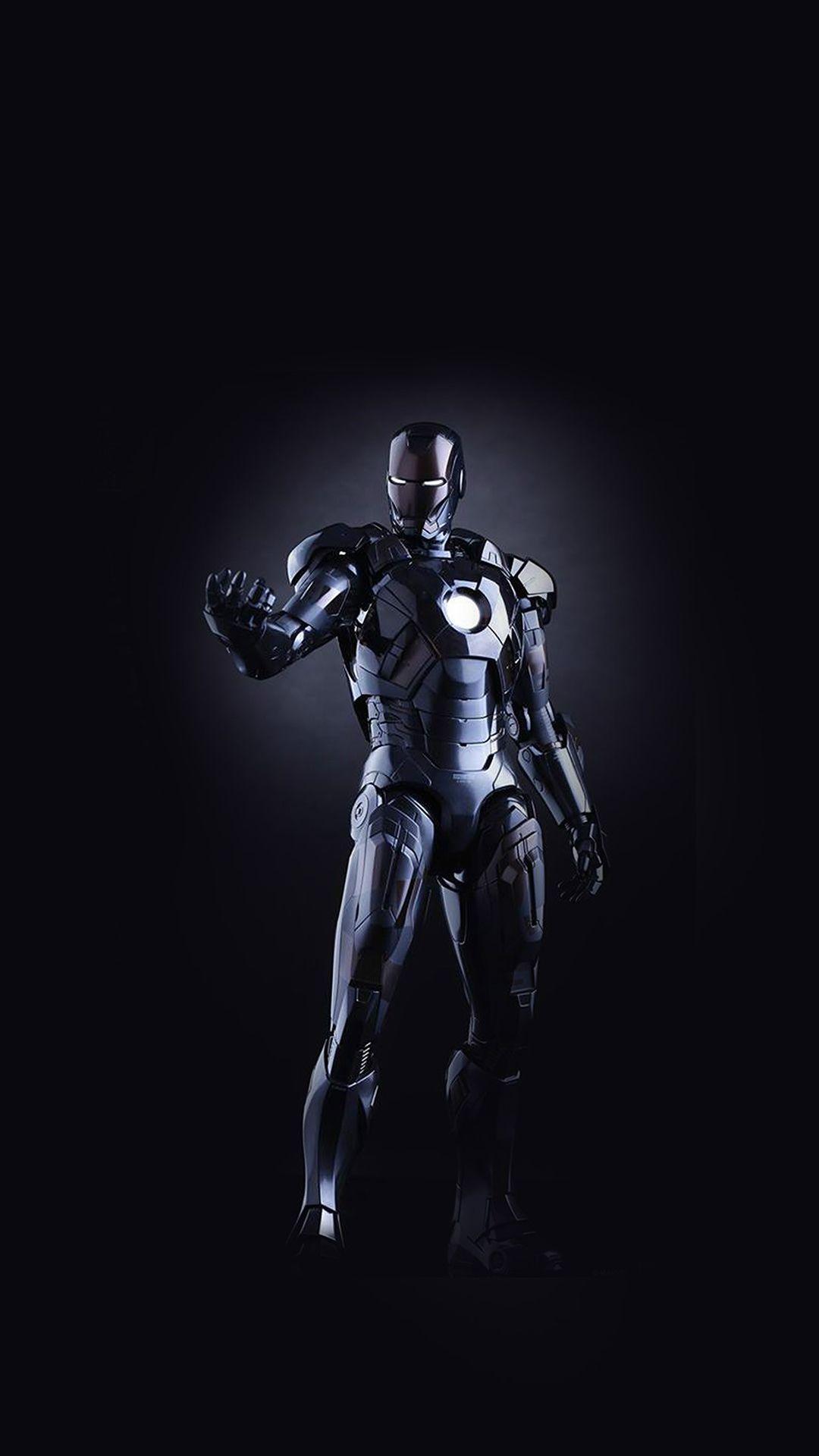 Wallpaper.wiki Ironman Dark Figure Hero Art Avengers IPhone HQ PIC