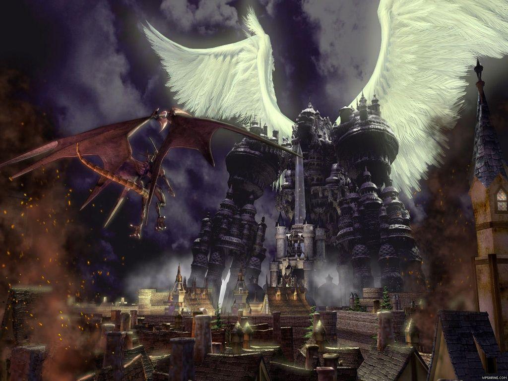 Bahamut vs. Alexander. Final Fantasy 9 wallpaper. The Wallpaper Shrine