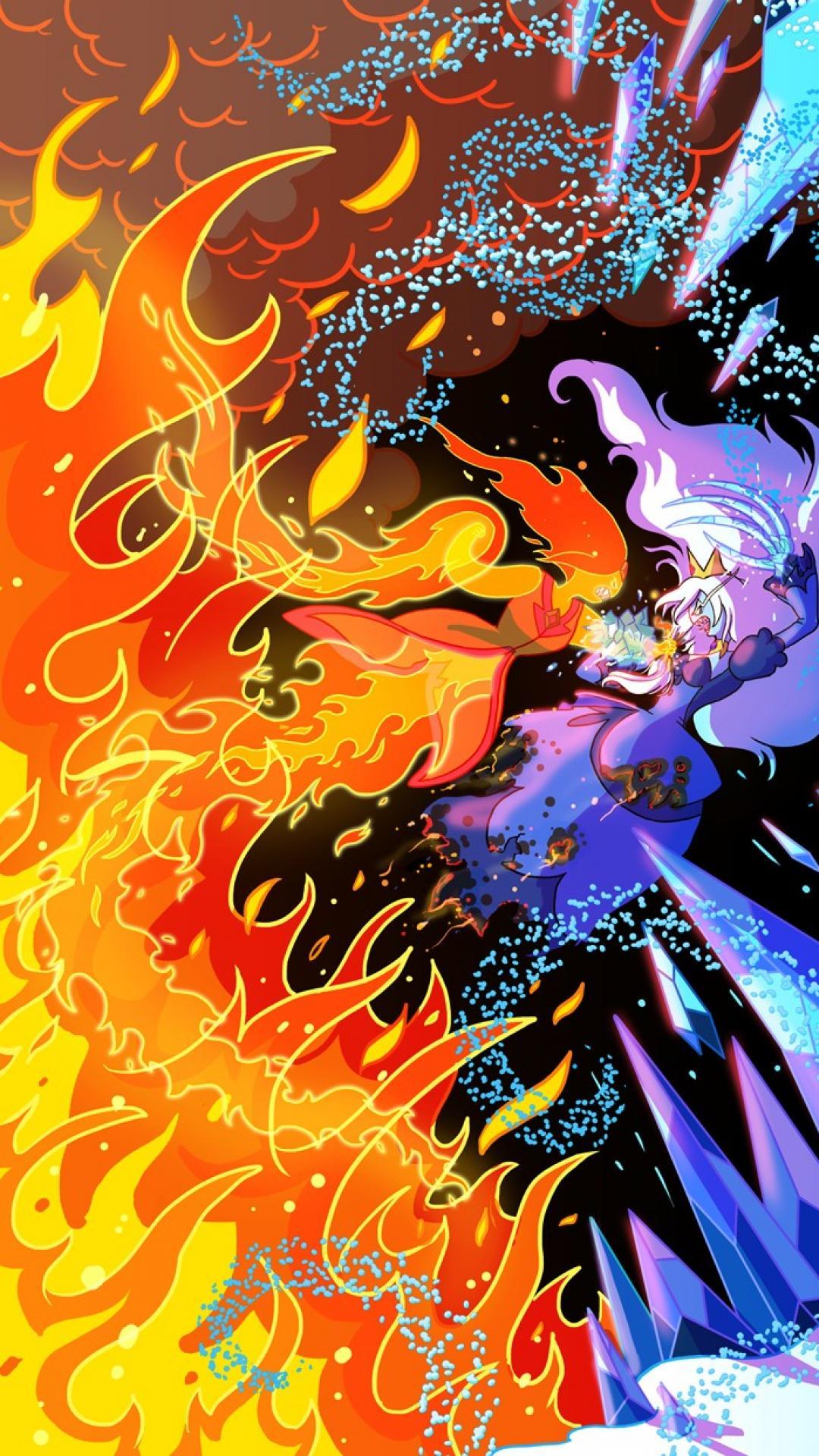 Adventure time ice queen flame princess wallpaper