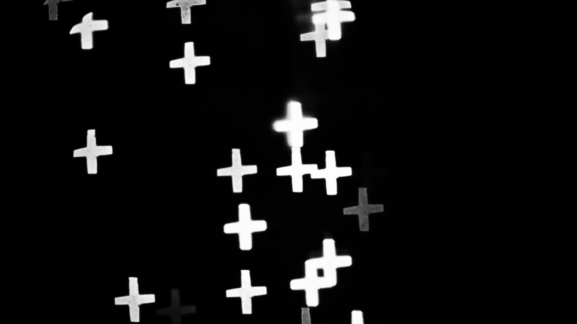 vj Video Black Background With Ornament With White Crosses Glowing