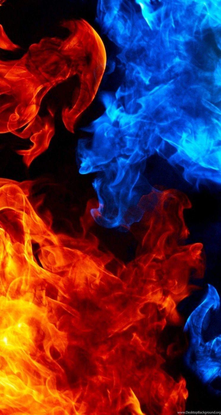 Red & Blue Fire iPhone 6 Wallpaper • Wallpaper IPhone Desktop