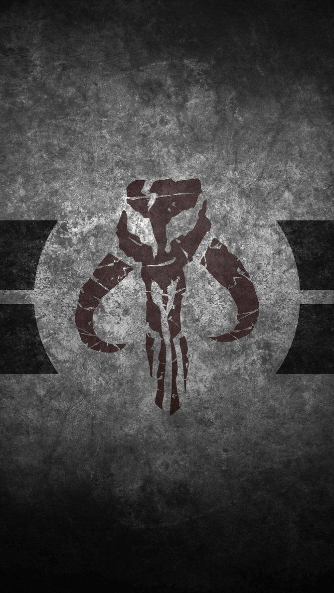 Mandalorian Skull Cellphone Wallpaper