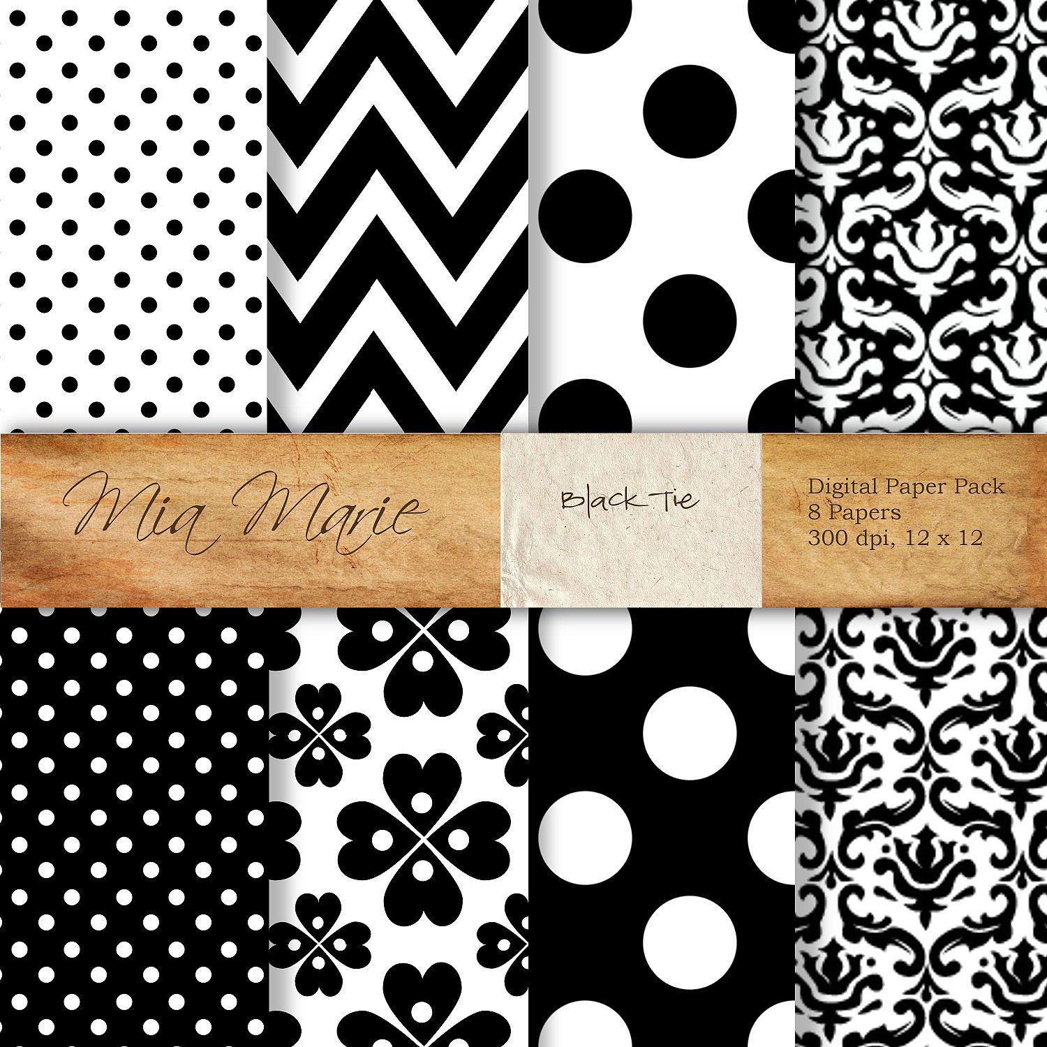INSTANT DOWNLOAD Papers Scrapbooking Background Black