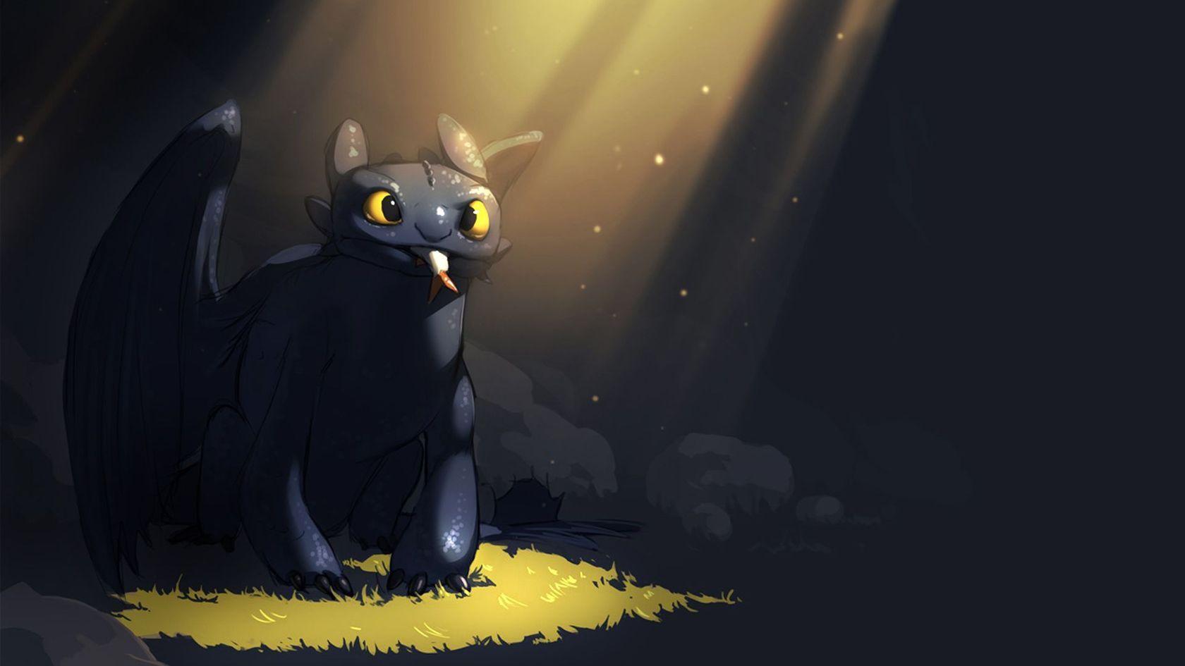 Cartoon Toothless To Train Your Dragon WallPaper HD