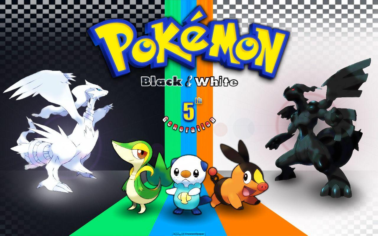 Latest pokemon black and white colorful wallpaper imageéMoN G0