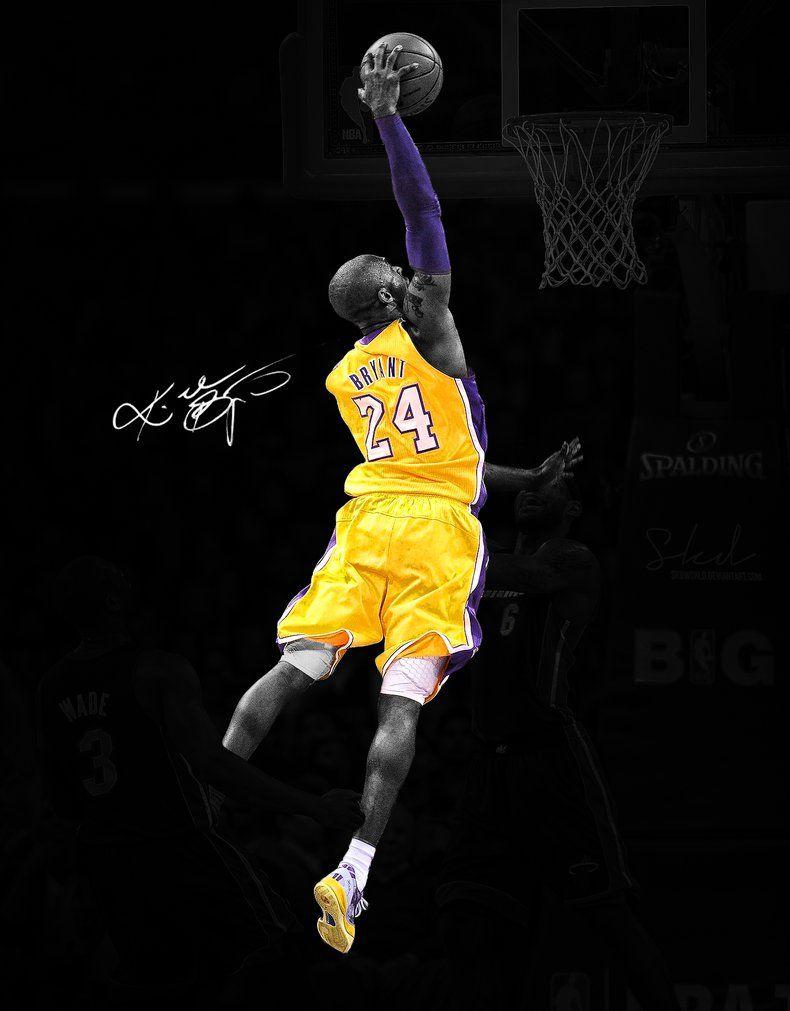 Kobe Dunks Over LeBron (iPhone Wallpaper)