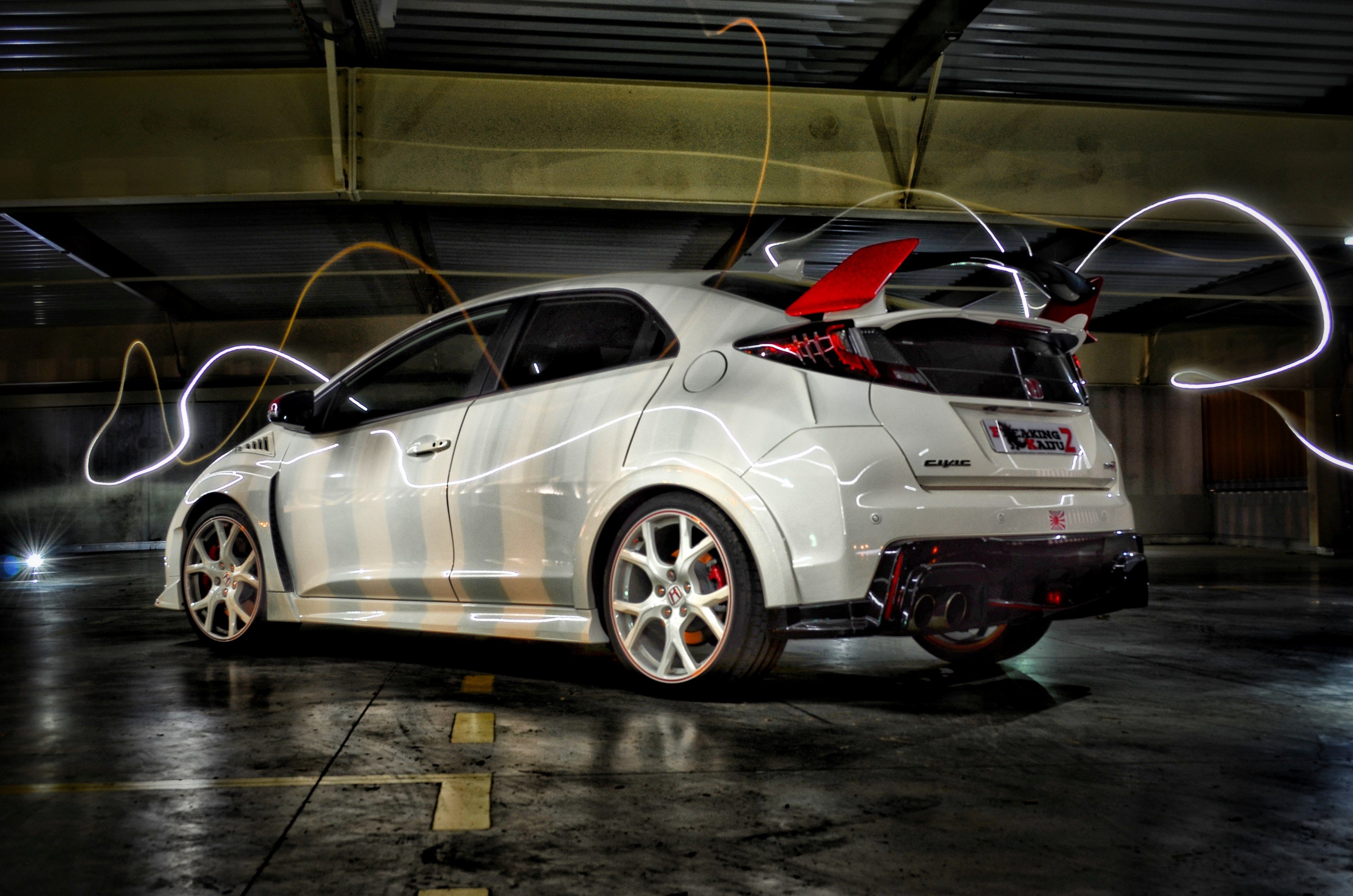 honda civic type r fk2 white edition 4k wallpaper and background