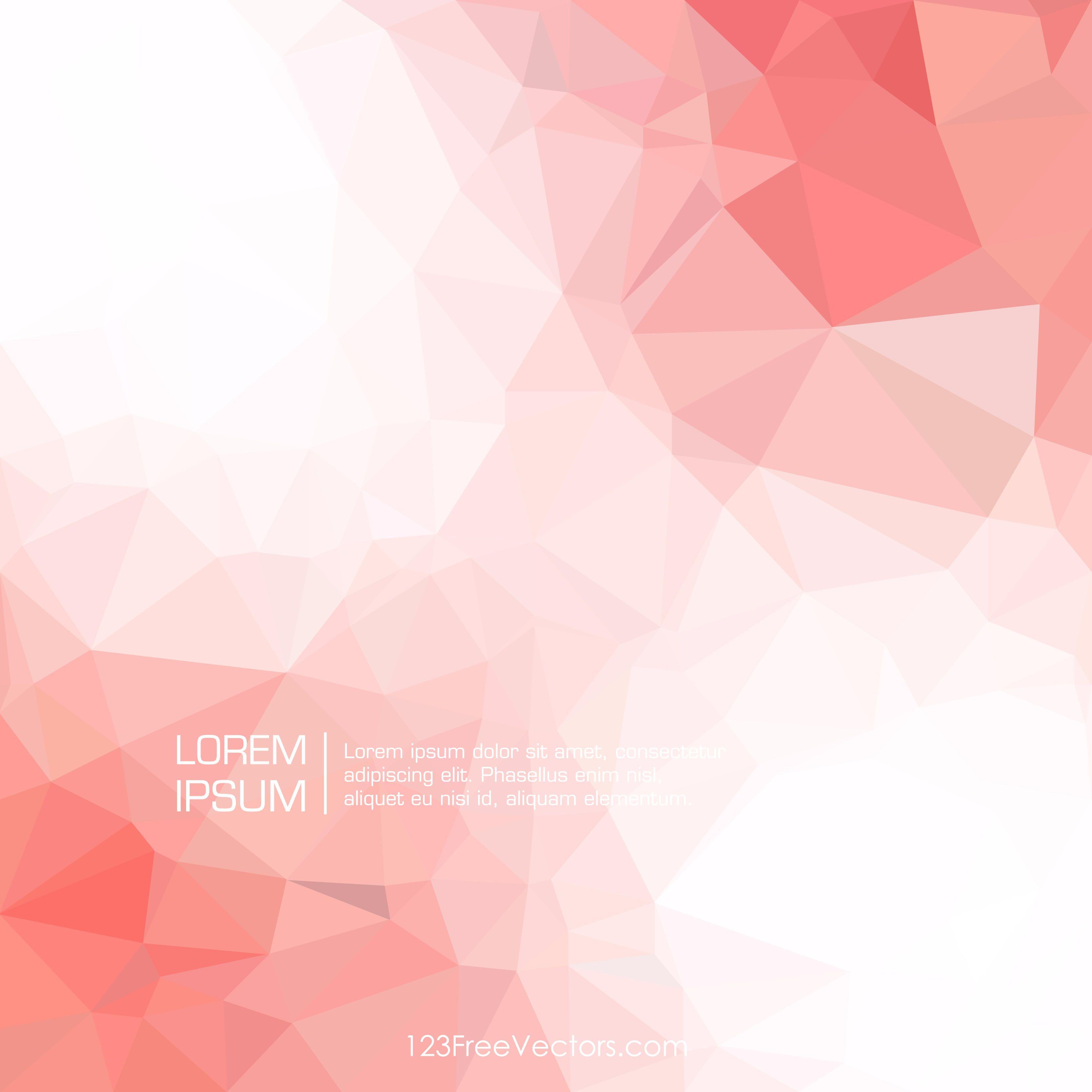 Polygonal Triangular Light Pink Background DesignFreevectors