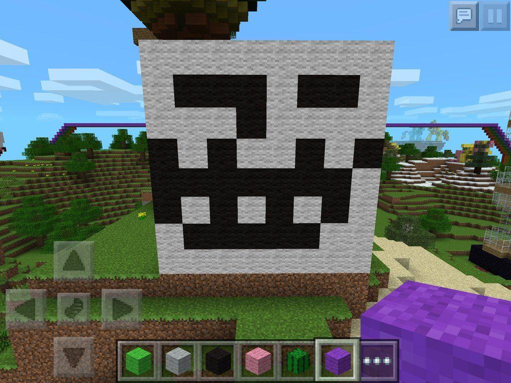Minecraft PE, Troll Face ( Skin Troll Face ) By Bonzi Bon Bon