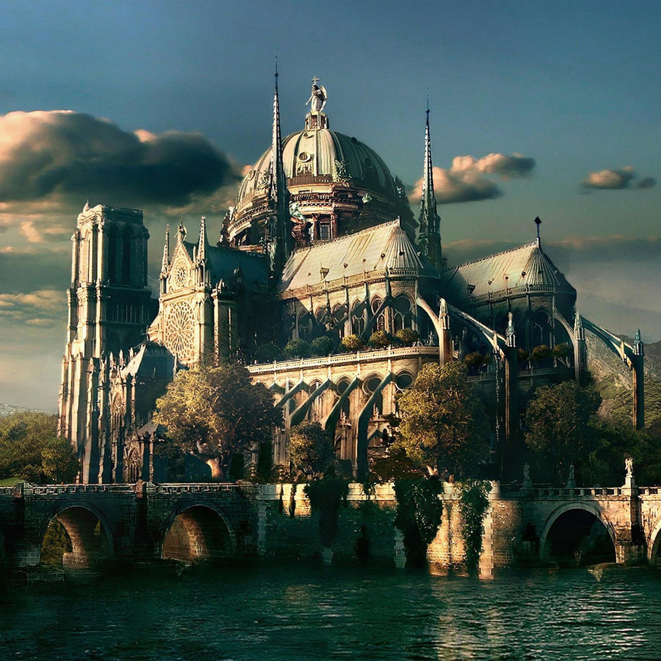 nice notre dame cathedral wallpaper