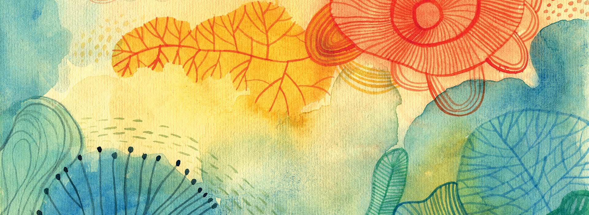 Abstract colourful watercolour background