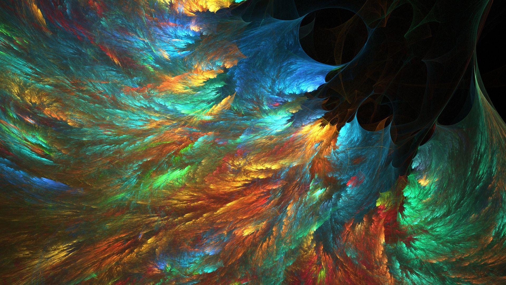 Colorful Fractal Psychedelic desktop PC and Mac wallpaper