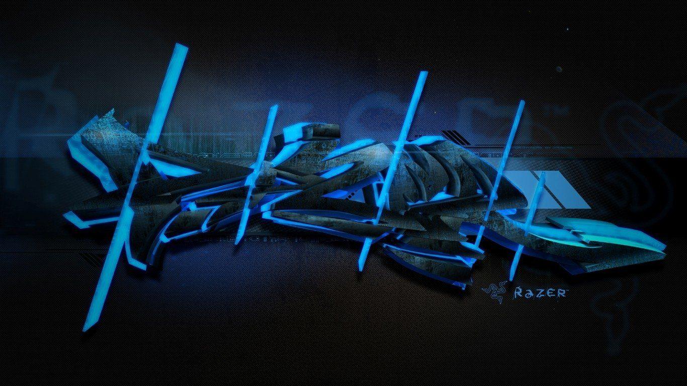 Blue Graffiti Wallpaper Razer Blue Graffiti Wallpaper And Background