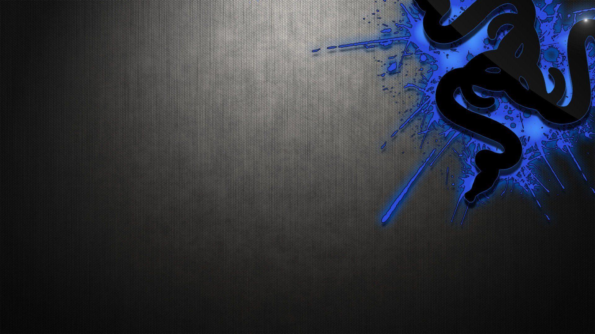 Computers design Razer gamers digital art logos Razer logo black and blue wallpaperx1080