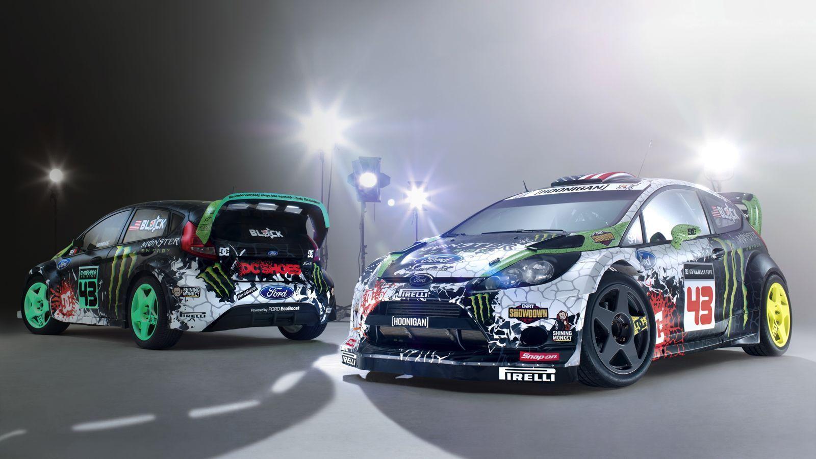 Your Ridiculously Cool 2012 Ken Block Ford Fiestas Wallpaper Are