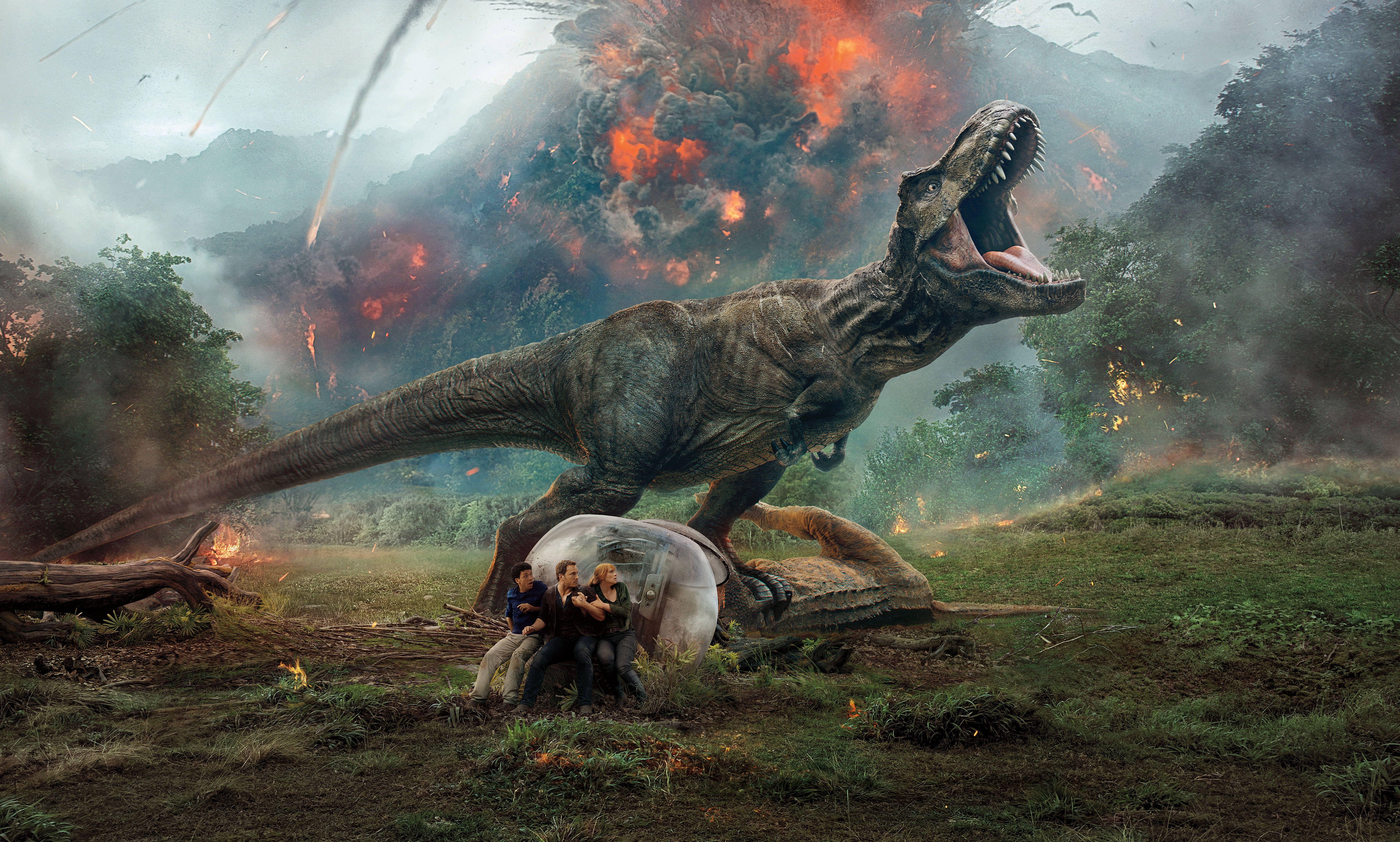 The Jurassic Park illustration HD wallpaper