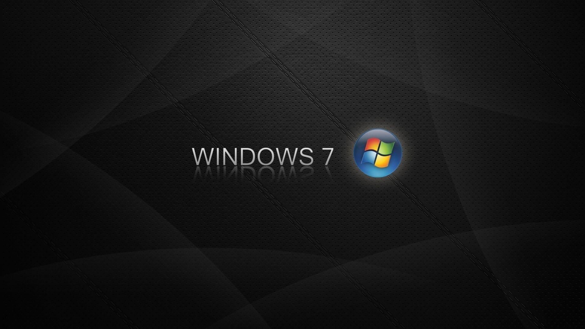 Download wallpaper 1920x1080 windows 7, logo, blue, orange, black